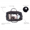 BOLSO MOMMY BAG GRANDE ACOLCHADO NEGRO