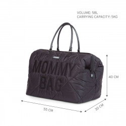 BOLSO MOMMY BAG GRANDE ACOLCHADO NEGRO