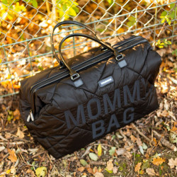BOLSO MOMMY BAG GRANDE ACOLCHADO NEGRO