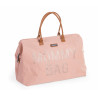 BOLSO MOMMY BAG GRANDE ROSA/COBRE