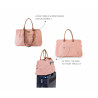 BOLSO MOMMY BAG GRANDE ROSA/COBRE