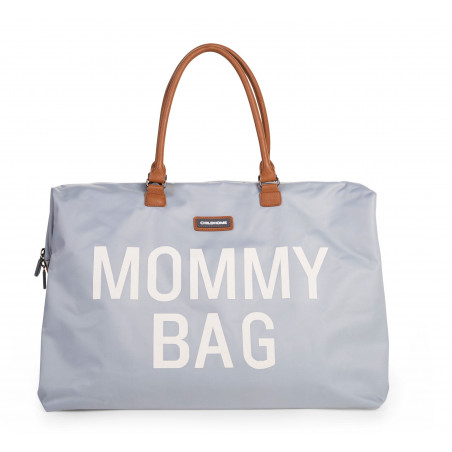 BOLSO MOMMY BAG GRANDE GRIS/CRUDO