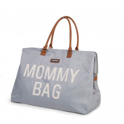BOLSO MOMMY BAG GRANDE GRIS/CRUDO