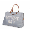 BOLSO MOMMY BAG GRANDE GRIS/CRUDO
