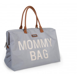 BOLSO MOMMY BAG GRANDE GRIS/CRUDO