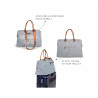 BOLSO MOMMY BAG GRANDE GRIS/CRUDO