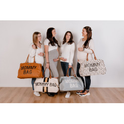 BOLSO MOMMY BAG GRANDE GRIS/CRUDO