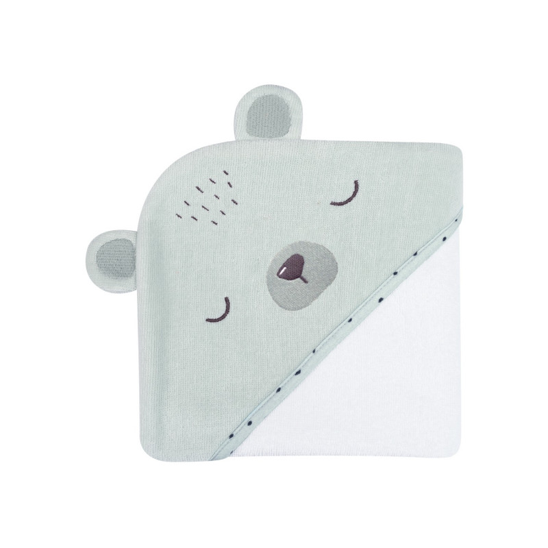 TOALLA CON CAPUCHA 90/90 CM BEAR WHIT ME MINT