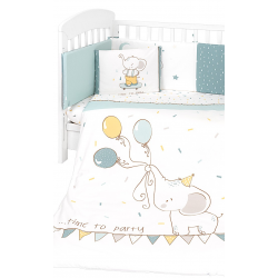 EDREDON DE CUNA Y PROTECTOR  60/120 ELEPHANT TIME