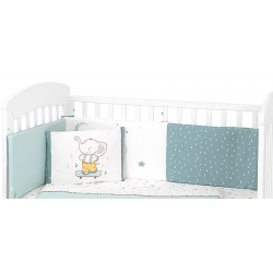 EDREDON DE CUNA Y PROTECTOR  60/120 ELEPHANT TIME