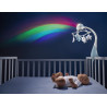 MÓVIL DE CUNA CON PROYECTOR ARCOIRIS CELESTE