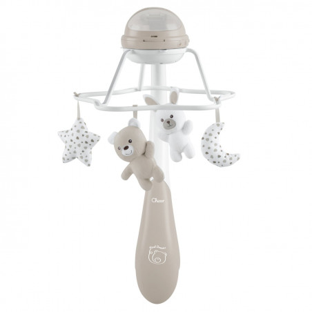 MÓVIL DE CUNA CON PROYECTOR ARCOIRIS BEIG