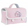 SET BOLSA COSMETICA PIQUÉ ROSA