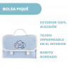 SET BOLSA COSMETICA PIQUÉ CELESTE