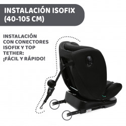 UNICO EVO I-SIZE (40-150 CM) BLACK