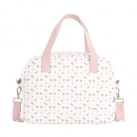 BOLSO MATERNAL PROME AURA BEIGE/FLORES