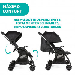 OHLALÀ TWIN SILLA DE PASEO GEMELAR BLACK