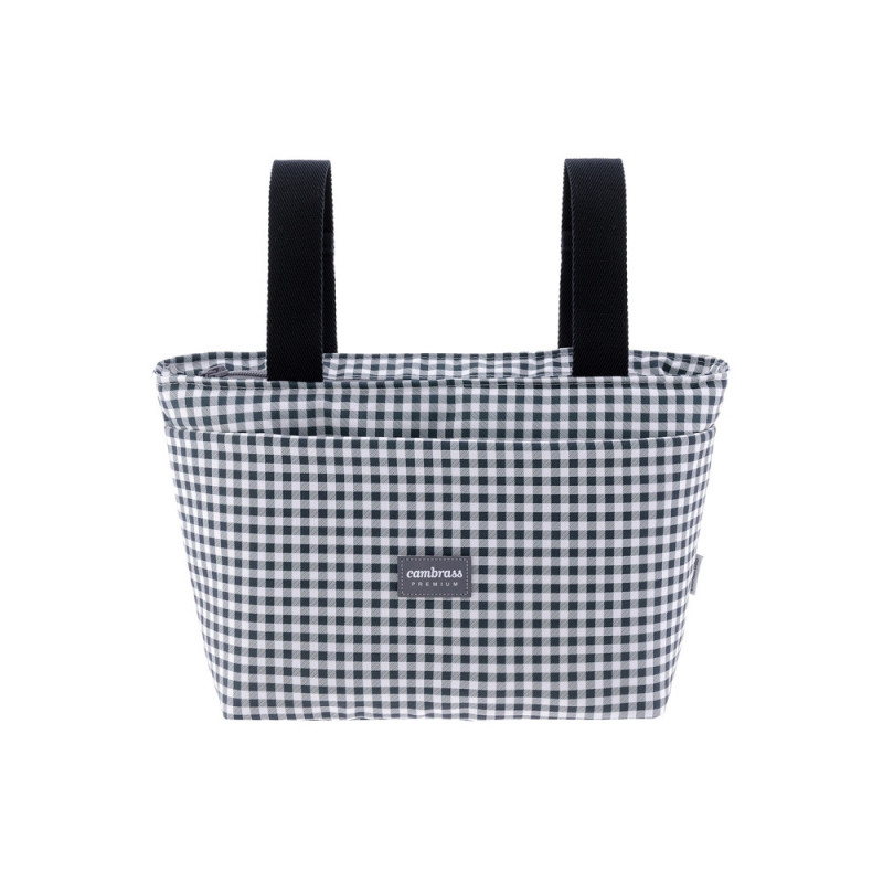 BOLSO ORGANIZADOR VICHY NEGRO 13X38X20 CM