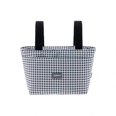 BOLSO ORGANIZADOR VICHY NEGRO 13X38X20 CM