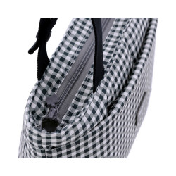 BOLSO ORGANIZADOR VICHY NEGRO 13X38X20 CM
