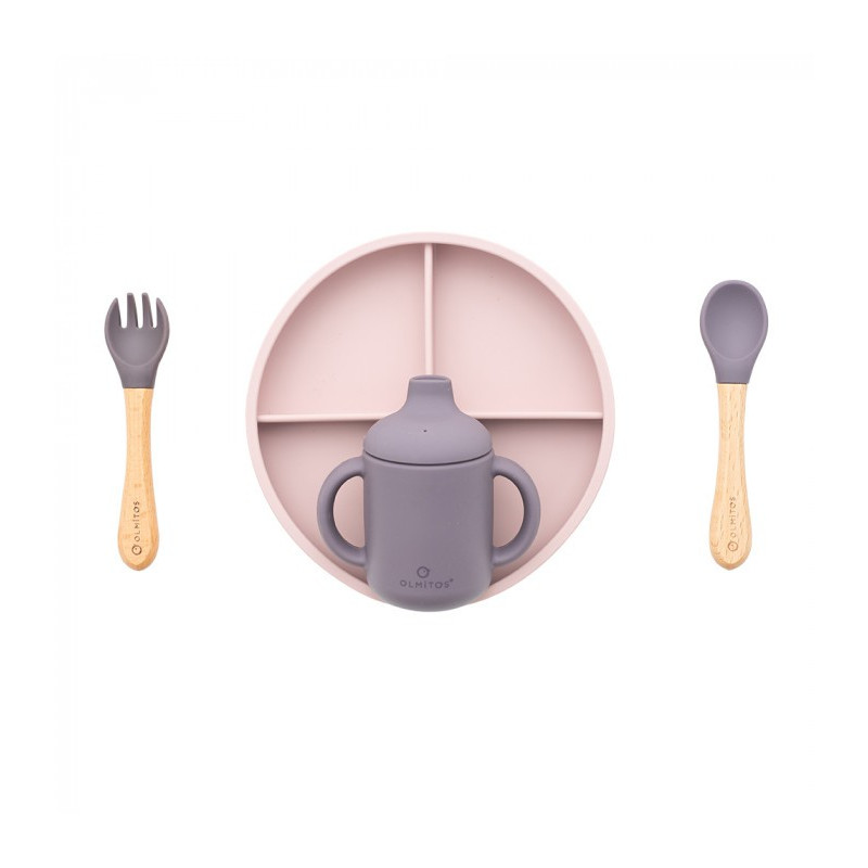 VAJILLA 5 PIEZAS SILICONA PINK