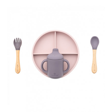 VAJILLA 5 PIEZAS SILICONA PINK