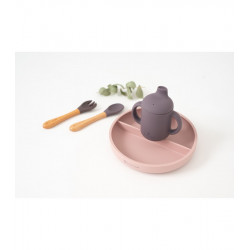 VAJILLA 5 PIEZAS SILICONA PINK