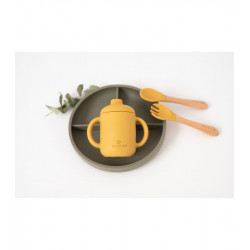 VAJILLA 5 PIEZAS SILICONA GREY