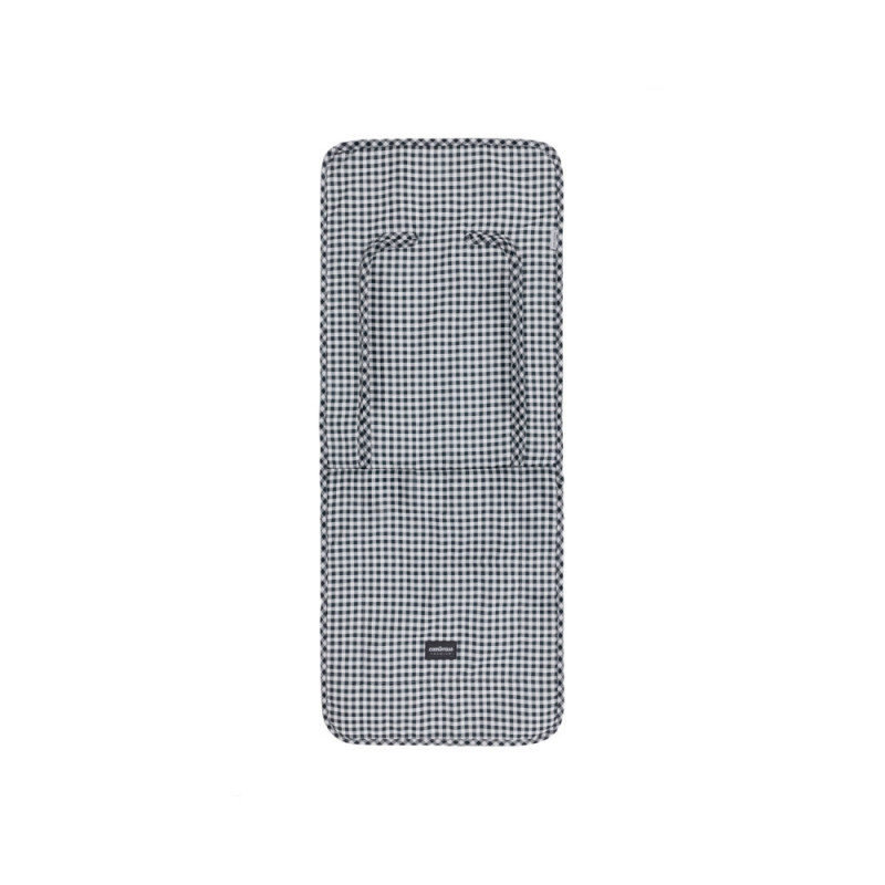 COLCHONETA SILLA UNIVERSAL VICHY NEGRO 35X85X1 CM