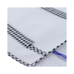 COLCHONETA SILLA UNIVERSAL VICHY NEGRO 35X85X1 CM