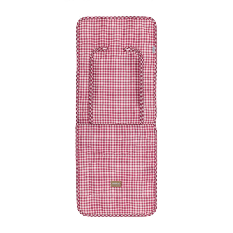 COLCHONETA SILLA UNIVERSAL VICHY ROJO 35X85X1 CM