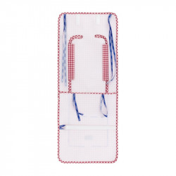 COLCHONETA SILLA UNIVERSAL VICHY ROJO 35X85X1 CM