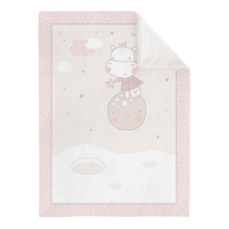 MANTA CUNA SHERPA 110/140 HIPPO DREAMS ROSA