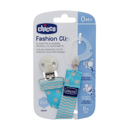 CLIP SUJETA CHUPETES FASHION AZUL