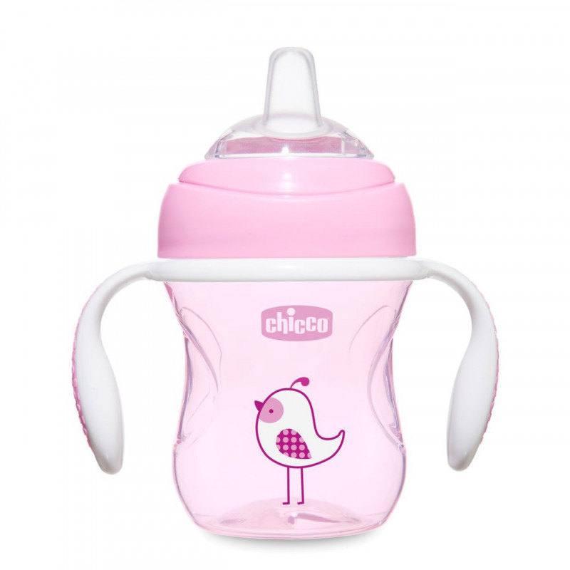 VASO DE TRANSICIÓN ROSA 4M+ 200ML