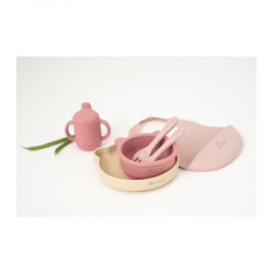 VAJILLA 7 PIEZAS SILICONA PINK