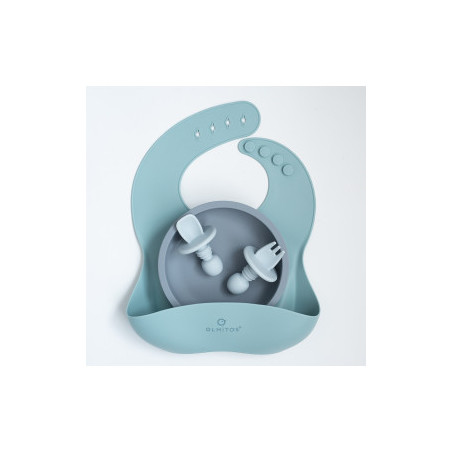 VAJILLA 4 PIEZAS SILICONA BLUE