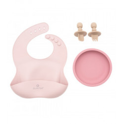 VAJILLA 4 PIEZAS SILICONA PINK