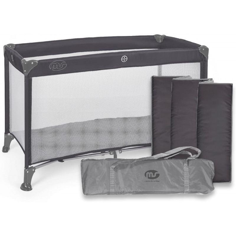 CUNA DE VIAJE ESSENCIAL GRIS OSCURO