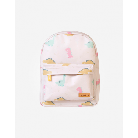 MOCHILA IMPERMEABLE INFANTIL HAPPY DINOS MOSTAZA