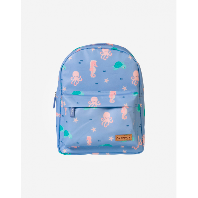 MOCHILA IMPERMEABLE INFANTIL OCEAN LIFE AZUL