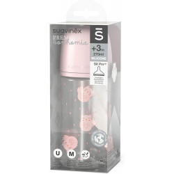BIBERON 270 ML PA SX FIS +3M ROSA