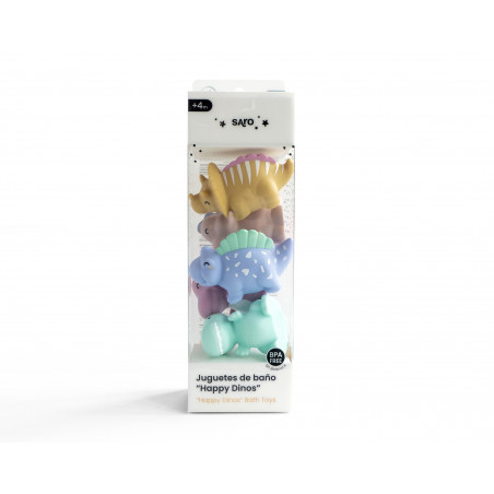 SET JUGUETES DE BAÑO HAPPY DINOS