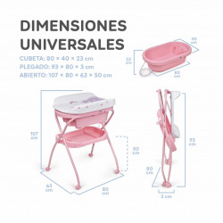 BAÑERA CAMBIADOR BUBBLE PINK