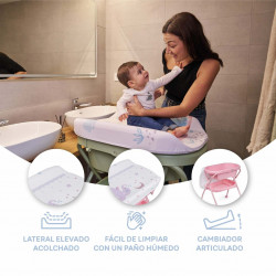 BAÑERA CAMBIADOR BUBBLE PINK