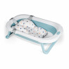BAÑERA PLEGABLE CON COJIN DE BAÑO AZUL