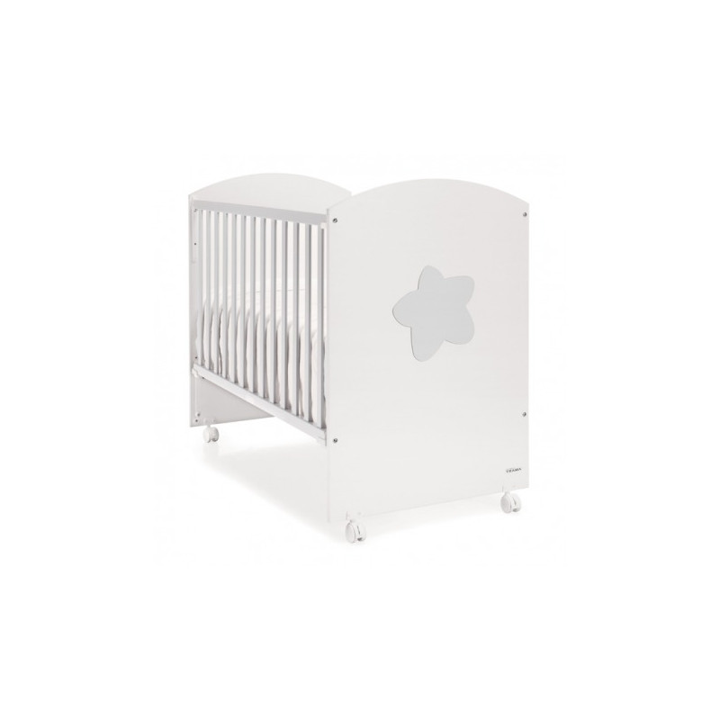 CUNA COLECHO 120X60 BIG STAR BLANCO/PLATA