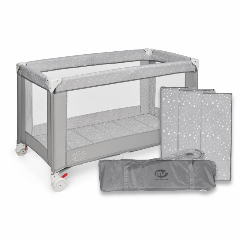 CUNA DE VIAJE ESTRELLAS GRIS