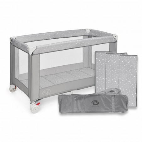 CUNA DE VIAJE ESTRELLAS GRIS