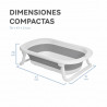 BAÑERA PLEGABLE CON COJIN DE BAÑO GRIS